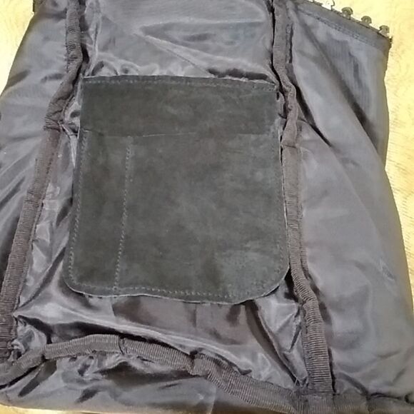 Backpack Handmade Women's Suede Black Backpack - Picture 14 of 15